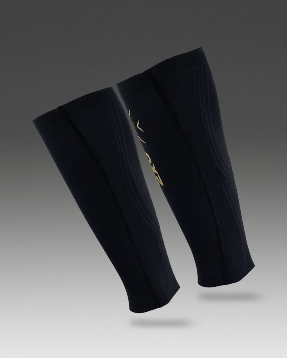 2XU - Compression Calf Guard Kompressions Strümpfe - black/gold - 2X-UA3064B-BLK/GLD-XXS - Sportbrands24