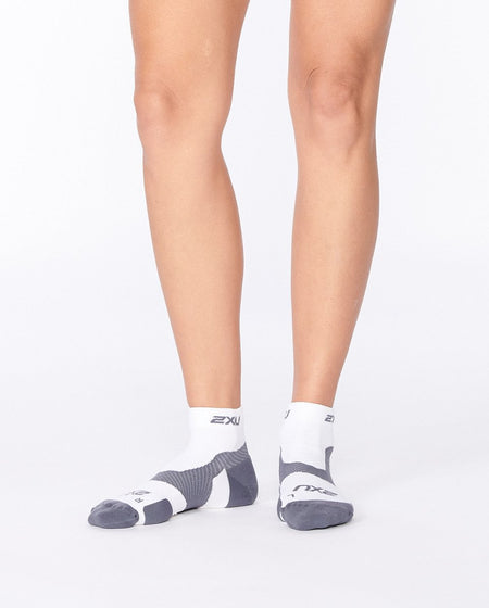 2XU - VECTR 1/4 crew sock Sportsocke - white/grey - 2X-UA5047E-WHT/GRY-L - Sportbrands24