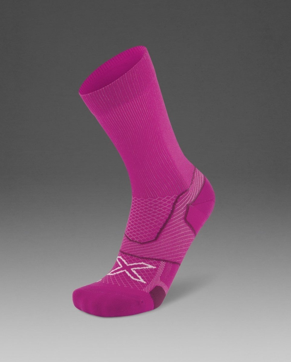2XU - Vectr Cushion Crew Socks Sportsocke - hyper violet/white - 2X-UA5053E-HVT/WHT-M - Sportbrands24