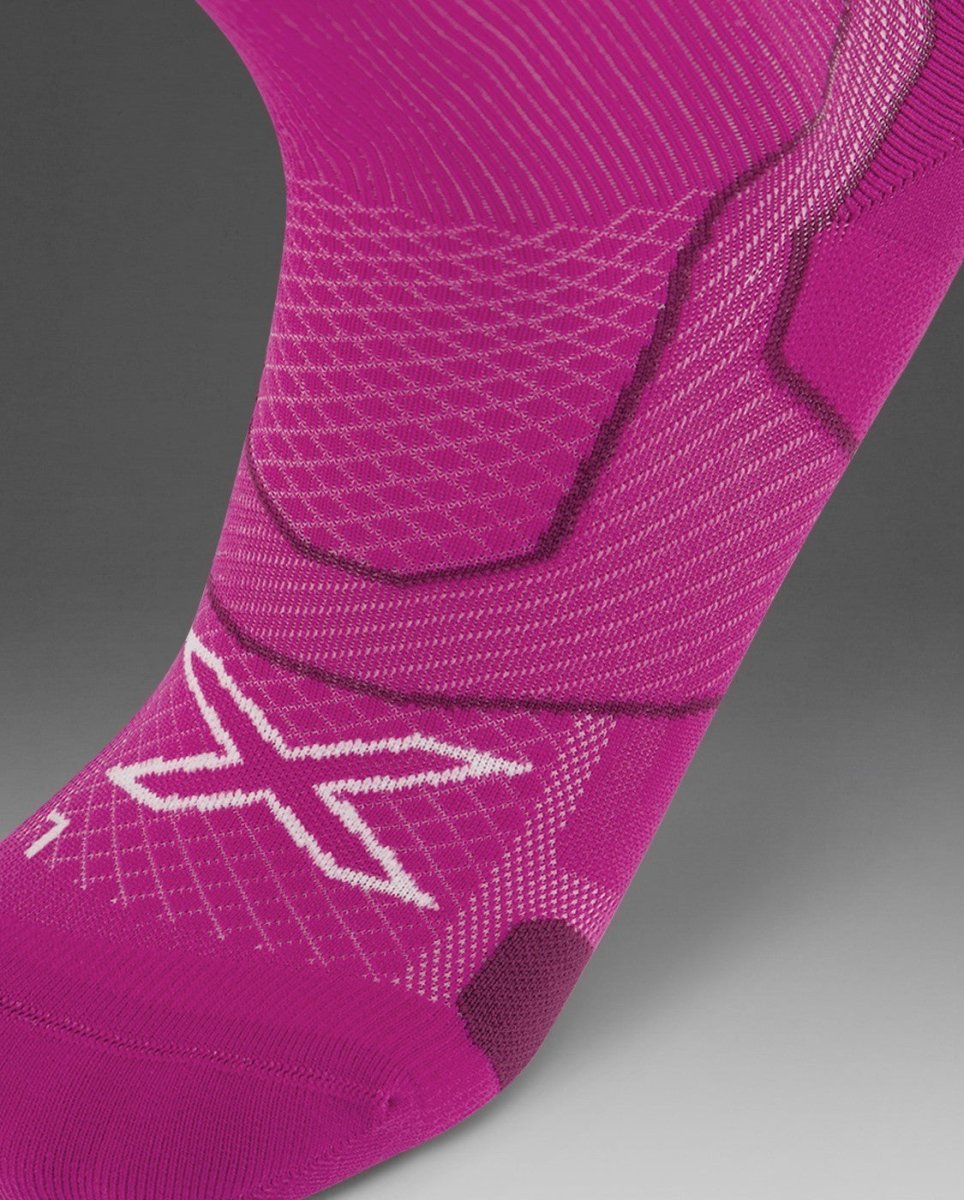 2XU - Vectr Cushion Crew Socks Sportsocke - hyper violet/white - 2X-UA5053E-HVT/WHT-S - Sportbrands24