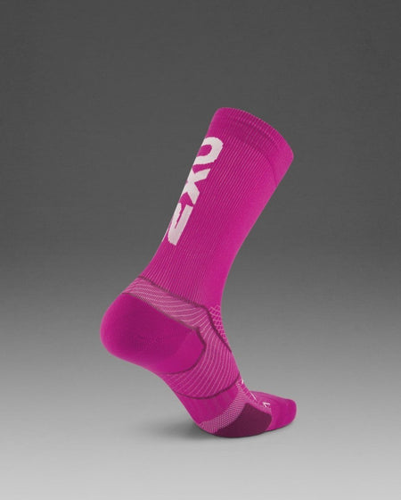 2XU - Vectr Cushion Crew Socks Sportsocke - hyper violet/white - 2X-UA5053E-HVT/WHT-S - Sportbrands24