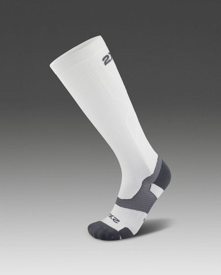 2XU - Unisex Vectr L.Cush Full Length Sportsocke - white/grey - 2X-UA5155E-WHT/GRY-S - Sportbrands24