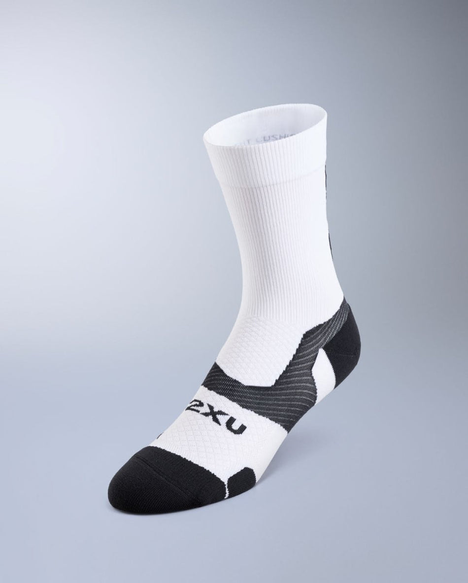 2XU - Vectr Light Cushion Crew Socks Sportsocke - white/black - 2X-UA7005E-WHT/BLK-S - Sportbrands24