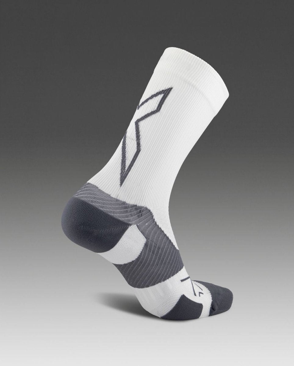 2XU - Vectr Light Cushion Crew Socks Sportsocke - white/grey - 2X-UA7005E-WHT/GRY-S - Sportbrands24