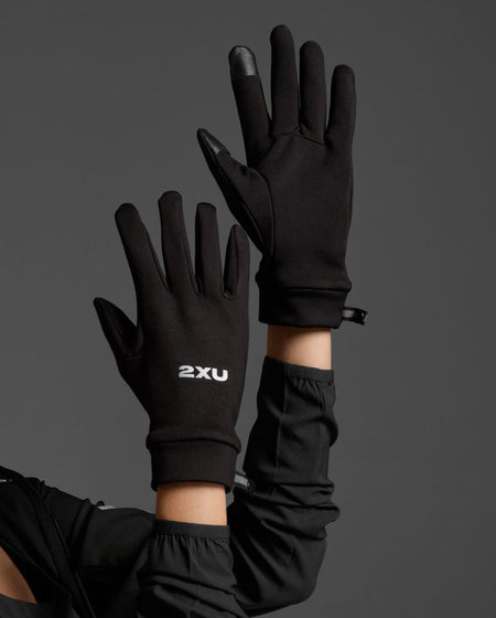 2XU - Run Glove Sporthandschuhe - black/silver - 2X - UQ5340H - BLK/SIL - S - Sportbrands24