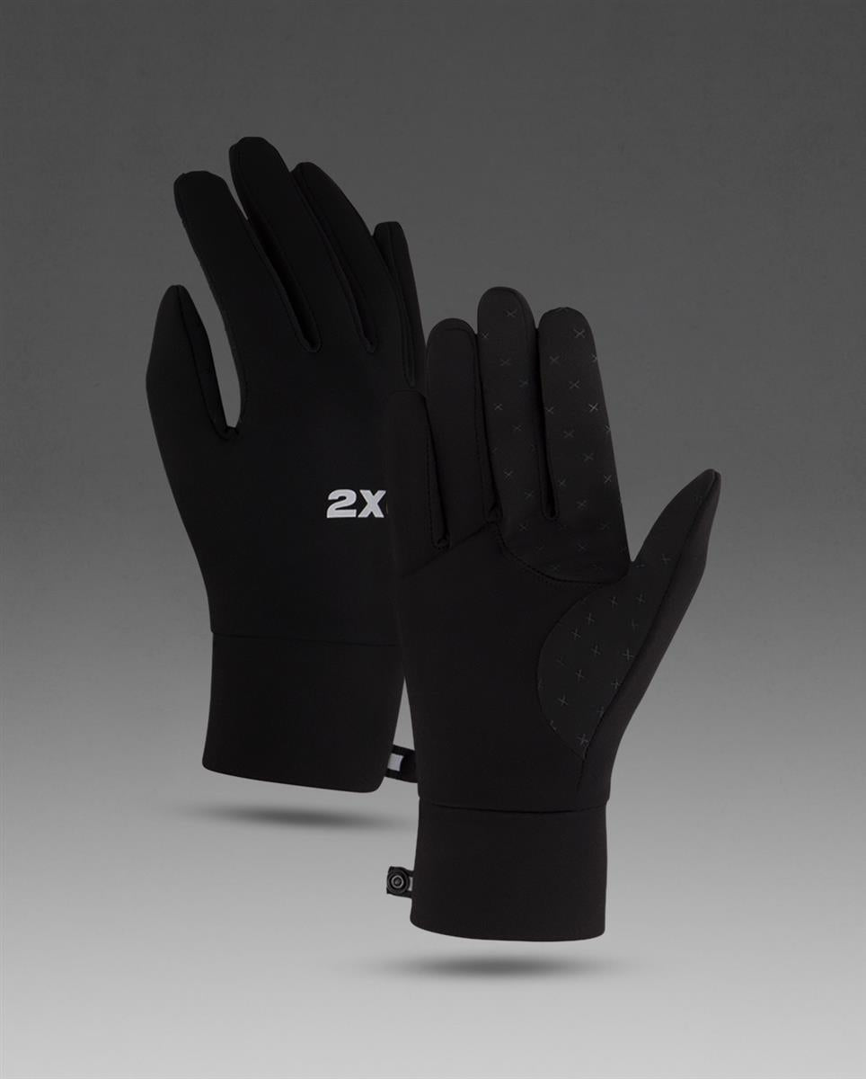 2XU - Run Glove Sporthandschuhe - black/silver - 2X - UQ5340H - BLK/SIL - XL - Sportbrands24