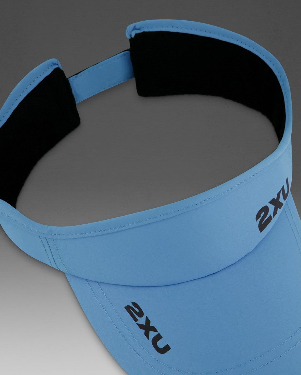 2XU - Run Visor Schirmmütze - azure blue/black - 2X-UQ5686F-AZB/BLK-OSFA - Sportbrands24