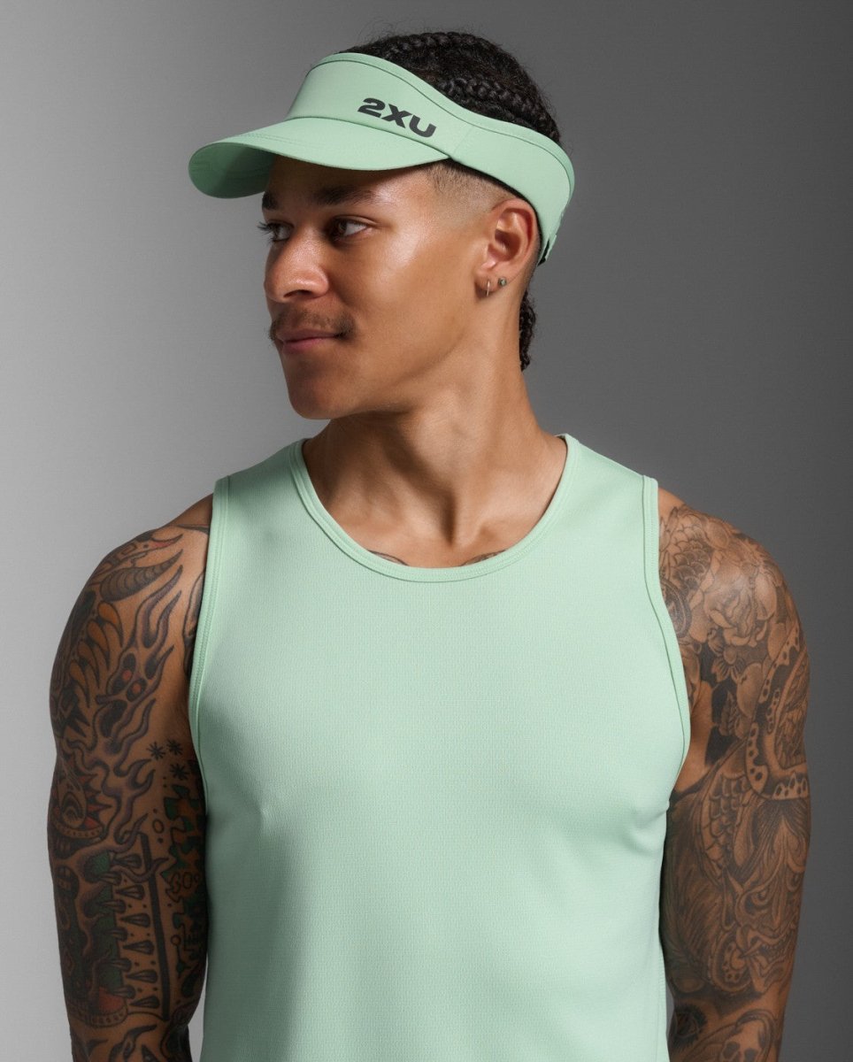 2XU - Run Visor Schirmmütze - digital mint/black - 2X-UQ5686F-DGM/BLK-OSFA - Sportbrands24