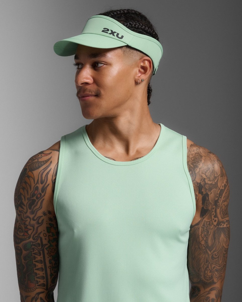 2XU - Run Visor Schirmmütze - digital mint/black - 2X-UQ5686F-DGM/BLK-OSFA - Sportbrands24