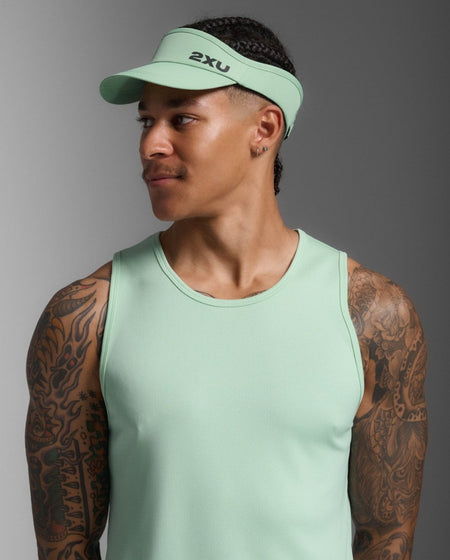 2XU - Run Visor Schirmmütze - digital mint/black - 2X-UQ5686F-DGM/BLK-OSFA - Sportbrands24