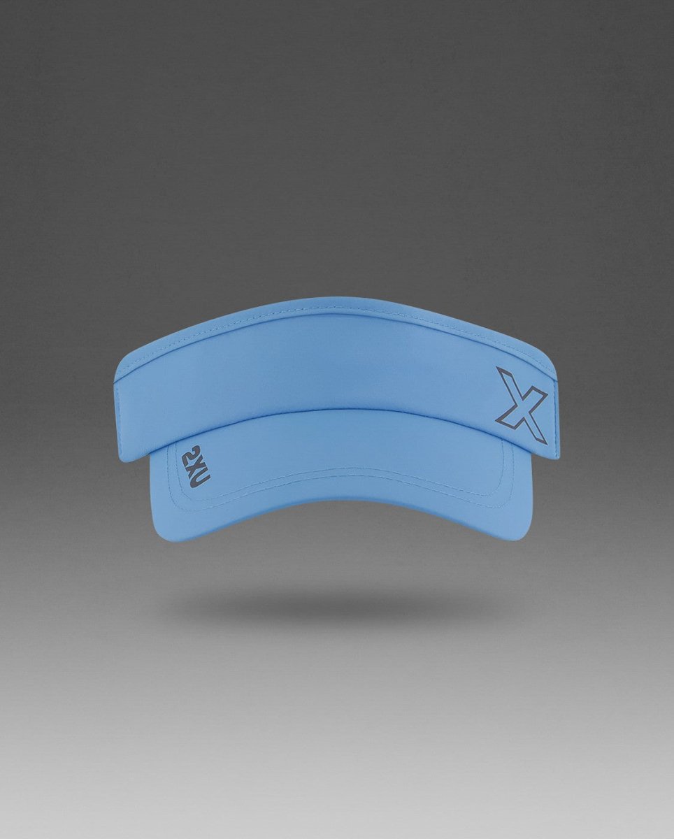 2XU - Performance Visor Cap - azure blue/black - 2X-UQ6165F-AZB/BLK-OSFA - Sportbrands24
