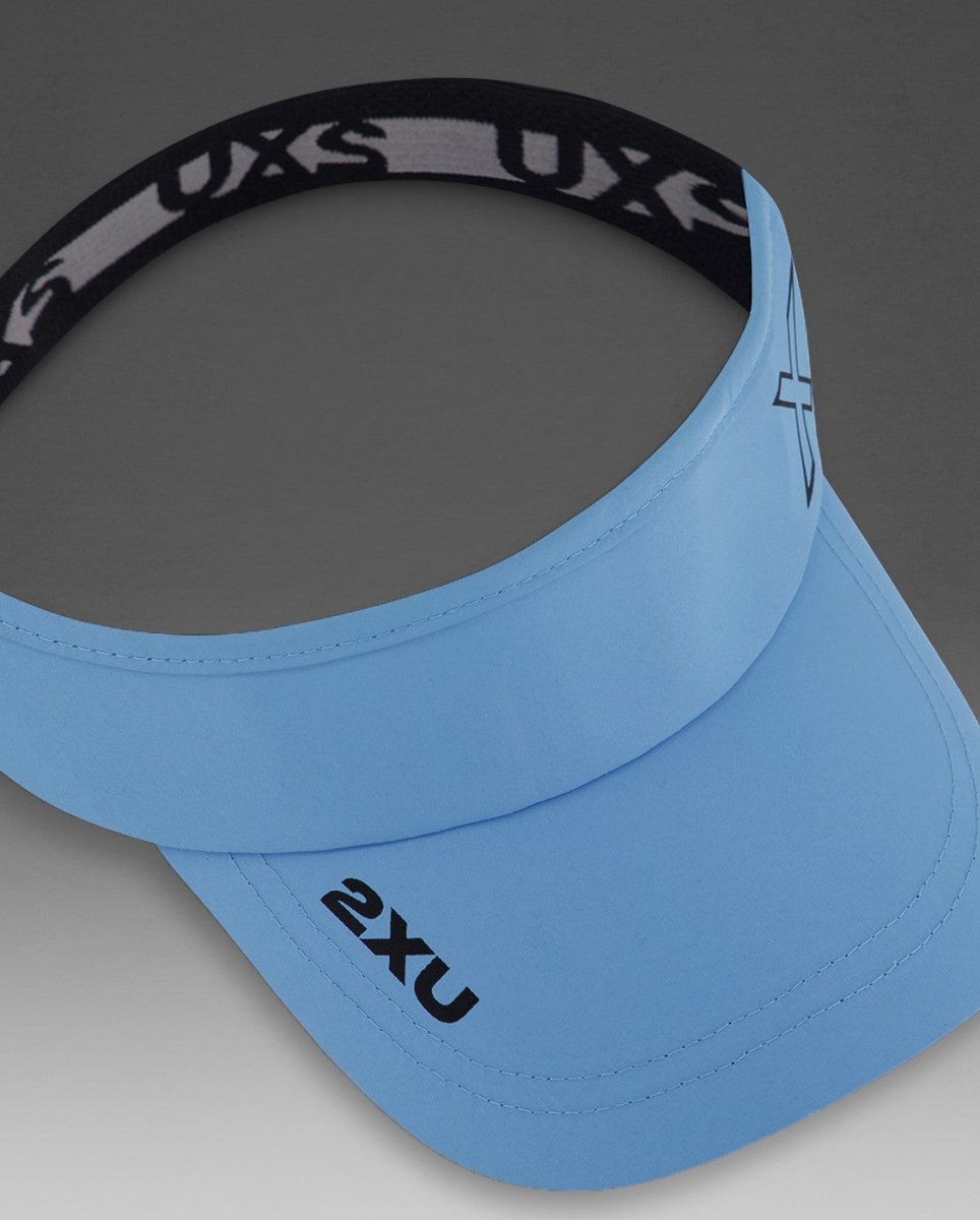 2XU - Performance Visor Cap - azure blue/black - 2X-UQ6165F-AZB/BLK-OSFA - Sportbrands24