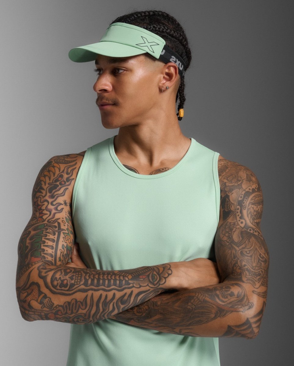 2XU - Performance Visor Cap - digital mint/black - 2X-UQ6165F-DGM/BLK-OSFA - Sportbrands24