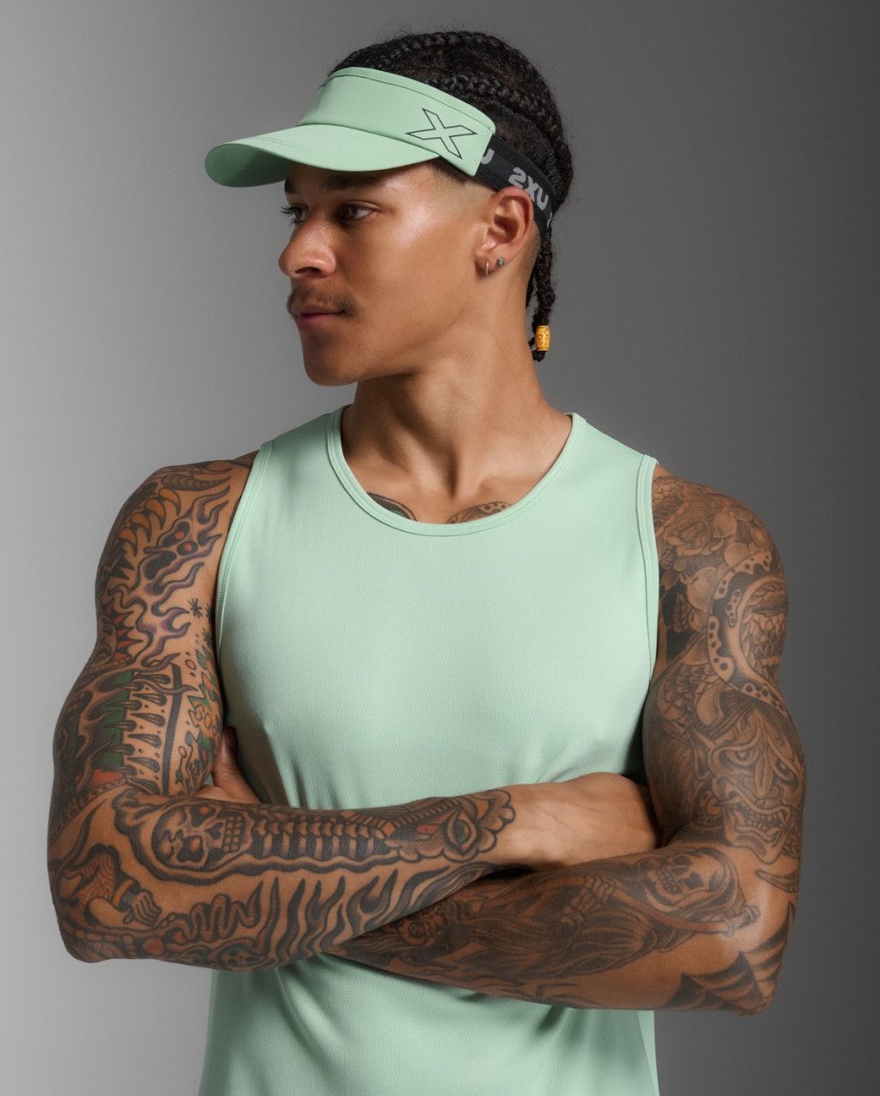 2XU - Performance Visor Cap - digital mint/black - 2X-UQ6165F-DGM/BLK-OSFA - Sportbrands24
