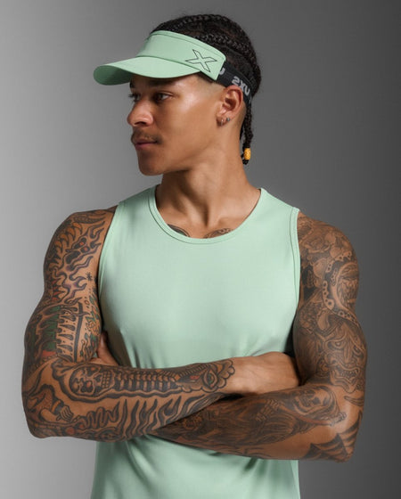 2XU - Performance Visor Cap - digital mint/black - 2X-UQ6165F-DGM/BLK-OSFA - Sportbrands24