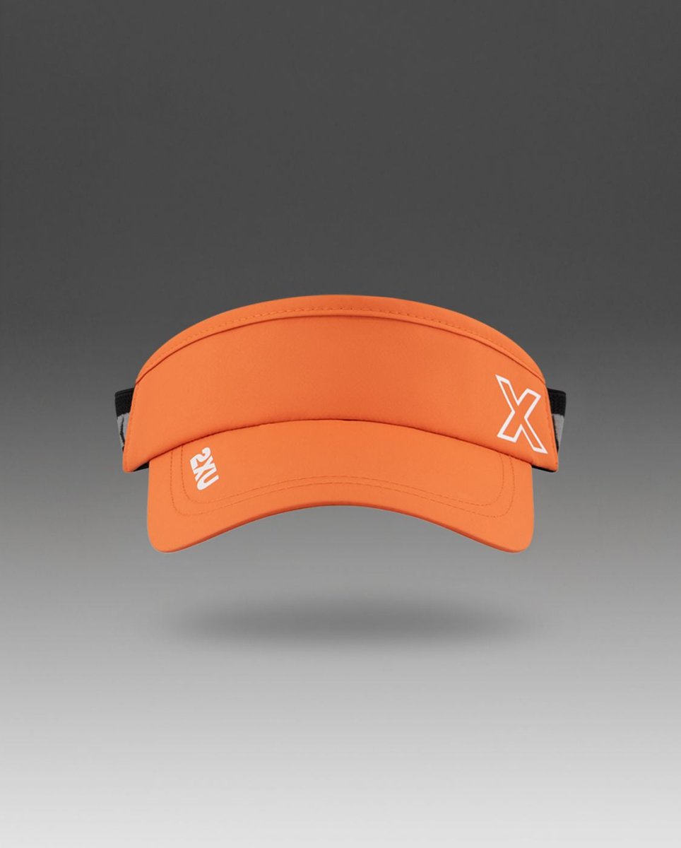2XU - Performance Visor Cap - ember/white - 2X-UQ6165F-EMB/WHT-OSFA - Sportbrands24