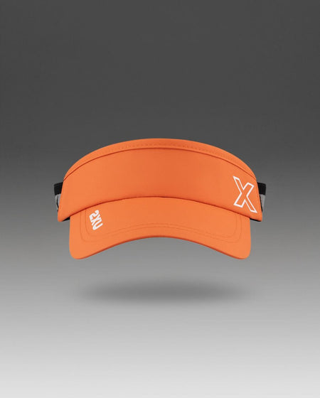 2XU - Performance Visor Cap - ember/white - 2X-UQ6165F-EMB/WHT-OSFA - Sportbrands24