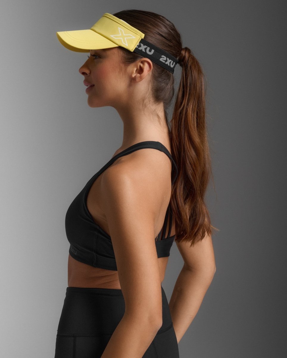 2XU - Performance Visor Cap - pixel lemon/white - 2X-UQ6165F-PXL/WHT-OSFA - Sportbrands24