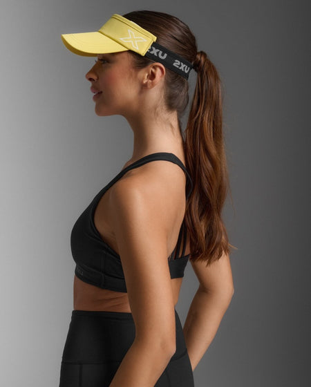 2XU - Performance Visor Cap - pixel lemon/white - 2X-UQ6165F-PXL/WHT-OSFA - Sportbrands24