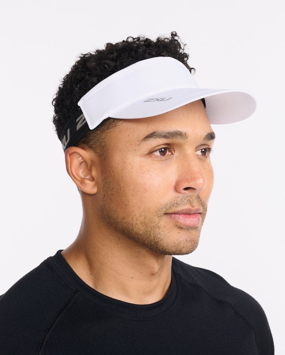 2XU - Performance Visor Cap - white/white - 2X-UQ6165F-WHT/WHT-OSFA - Sportbrands24