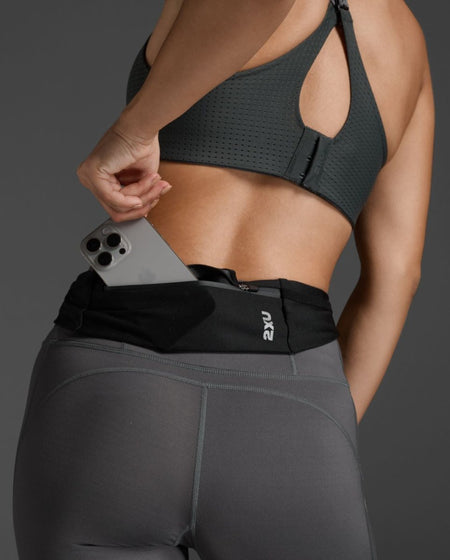 2XU - Run Belt - black/black - 2X-UQ7270G-BLK/BLK-OSFA - Sportbrands24