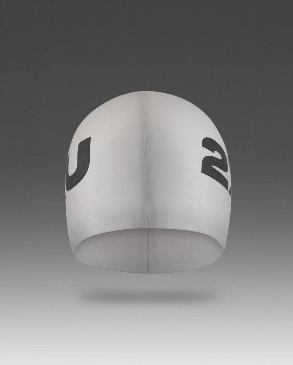 2XU - Unisex Silicone Swim Cap Schwimmmütze - silver/silver - 2X-US1355F-SIL/SIL-OSFA - Sportbrands24