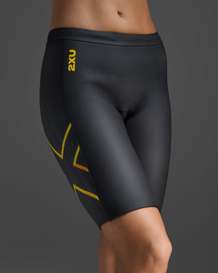 2XU - Propel Buoyancy Short Triathlonshorts - black/ambition - 2X-UW7021C-BLK/ABN-XS - Sportbrands24