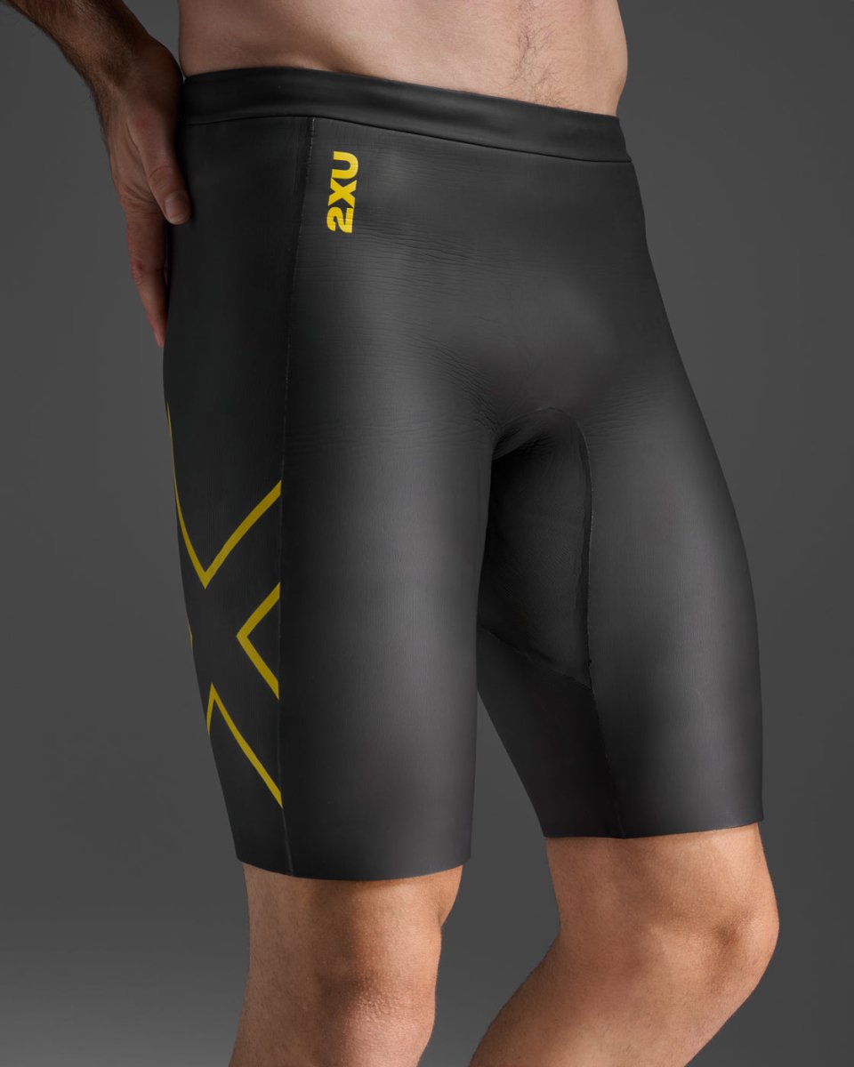 2XU - Propel Buoyancy Short Triathlonshorts - black/ambition - 2X-UW7021C-BLK/ABN-XS - Sportbrands24