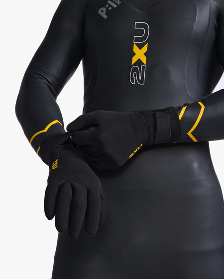 2XU - Propel Neoprene Gloves Neoprenhandschuhe - black/ambition - 2X-UW7022H-BLK/ABN-S - Sportbrands24