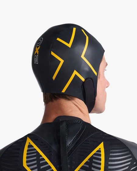 2XU - Neoprene Swim Cap Neoprenmütze - black/ambition - 2X-UW7024F-BLK/ABN-L/XL - Sportbrands24