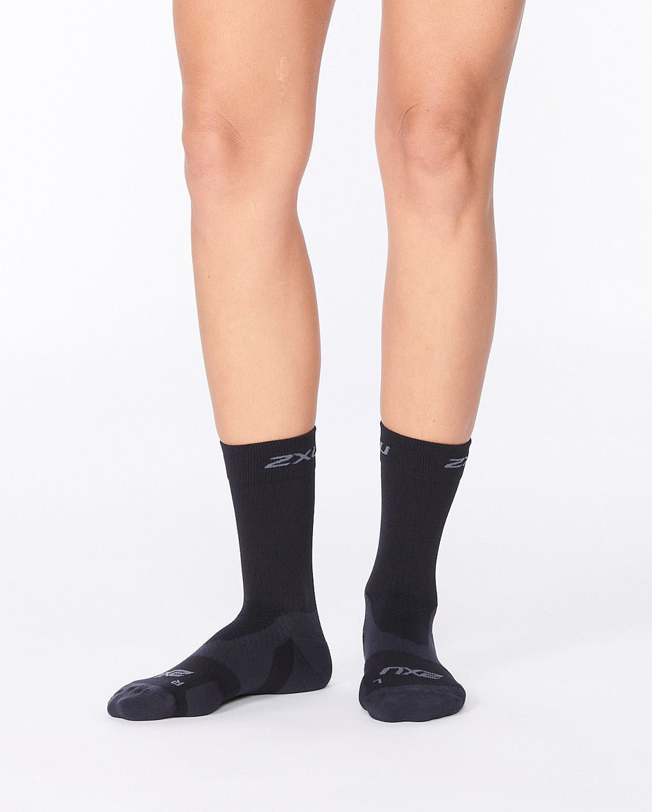 2XU - Vectr Light Cushion Crew Socks Sportsocke - black/titanium - 2X - UA7005E - BLK/TTM - S - Sportbrands24