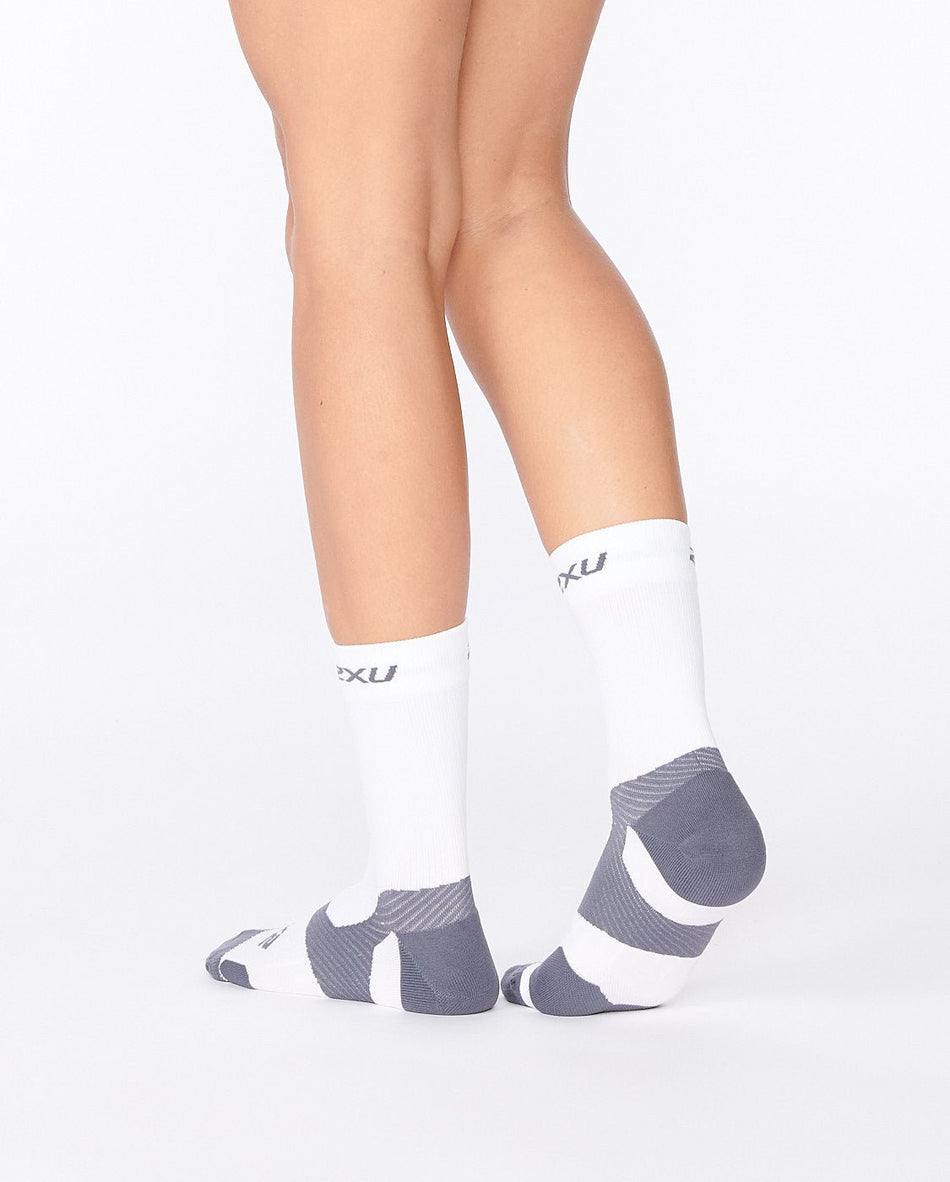 2XU - Vectr Light Cushion Crew Socks Sportsocke - white/grey - 2X - UA7005E - WHT/GRY - S - Sportbrands24