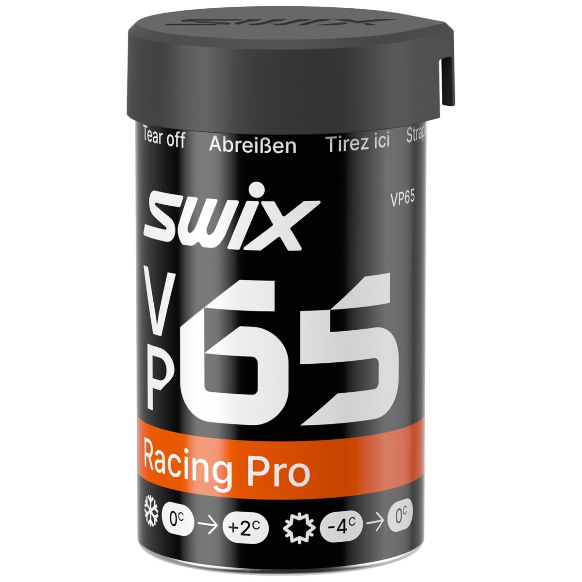 Swix - VP65 Pro Black/Red 0°C to +2°C Kick Wachs - VP65 Pro Black/Red 0°C to +2°C, 43g - SX-VP65 - Sportbrands24
