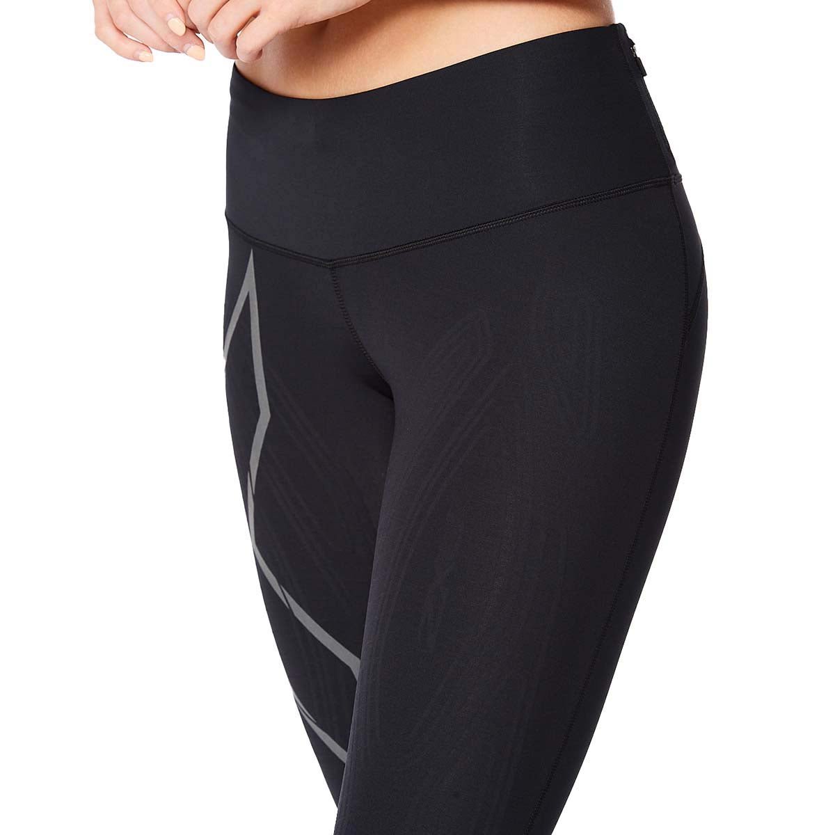 2XU - Light Speed Mid - Rise Comp Lauftights Damen - black/ black reflective - 2X-WA6523B-BLK/BRF-MT - Sportbrands24