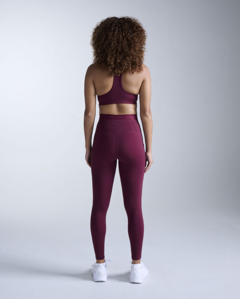 2XU - Form Stash Hi - Rise Fitnesstights Damen - armaretto/armaretto - 2X-WA6874B-AMA/AMA-XXS - Sportbrands24