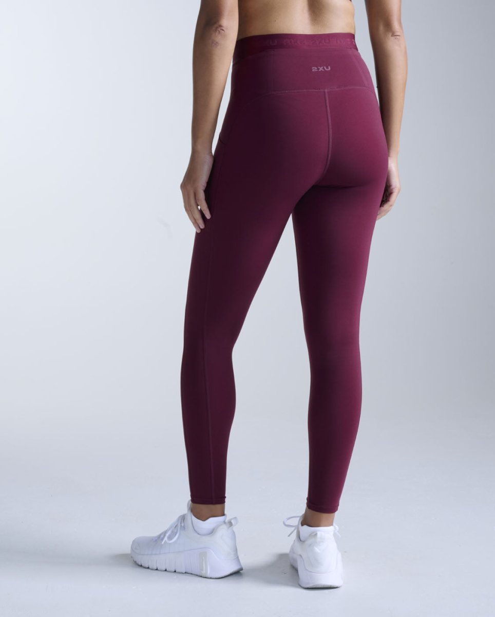 2XU - Form Stash Hi - Rise Fitnesstights Damen - armaretto/armaretto - 2X-WA6874B-AMA/AMA-XXS - Sportbrands24