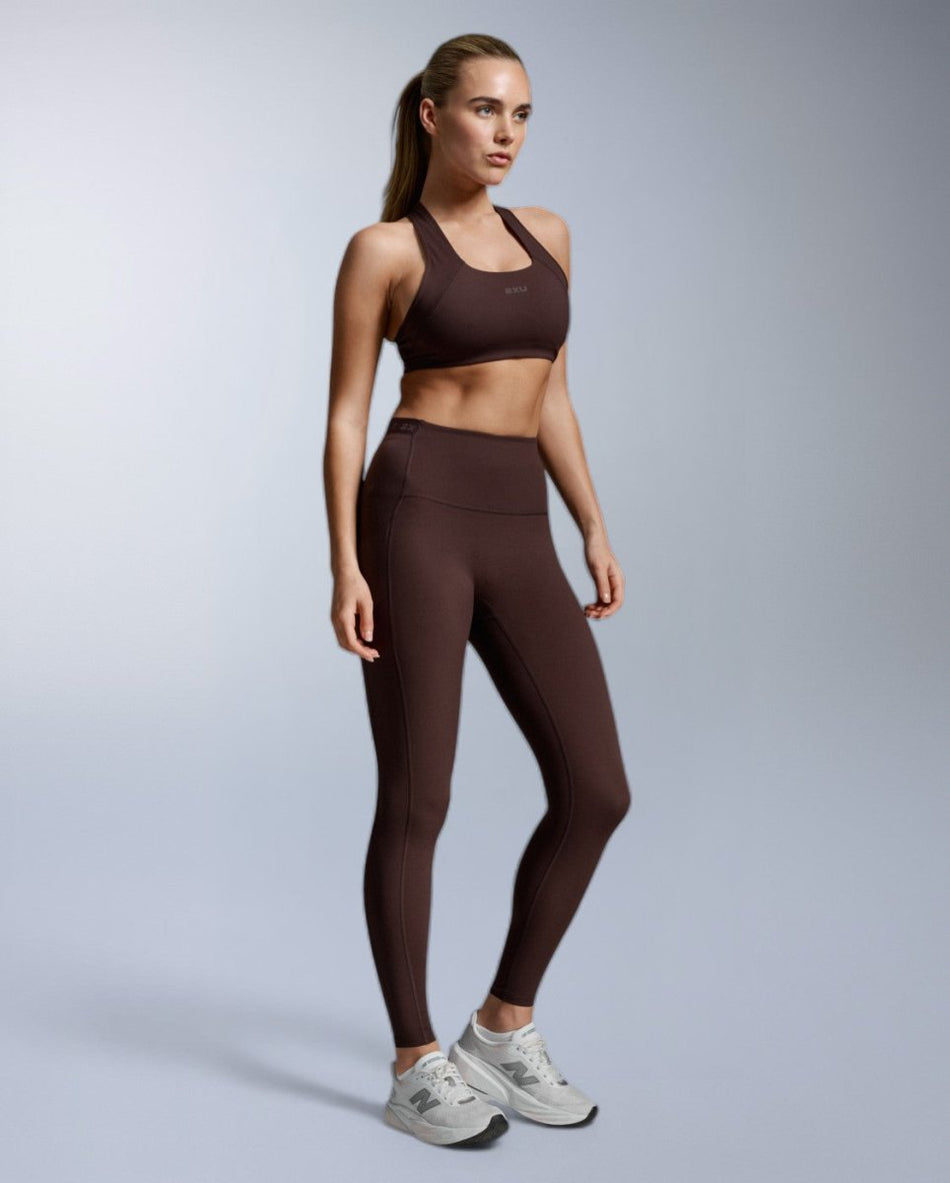 2XU - Form Stash Hi-Rise Fitnesstights Damen - bark/bark - 2X-WA6874B-BAR/BAR-XXS - Sportbrands24