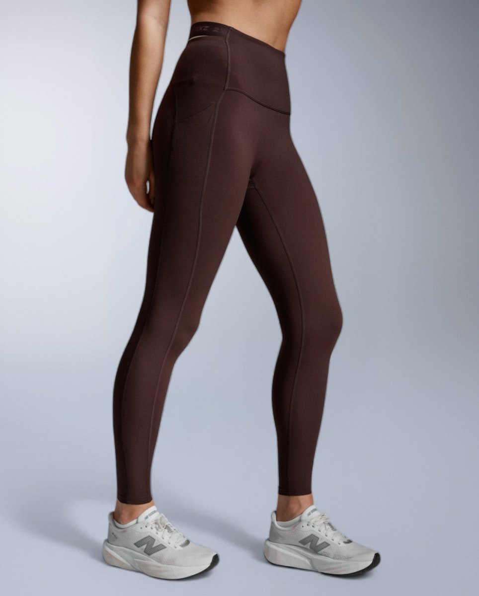 2XU - Form Stash Hi-Rise Fitnesstights Damen - bark/bark - 2X-WA6874B-BAR/BAR-XXS - Sportbrands24