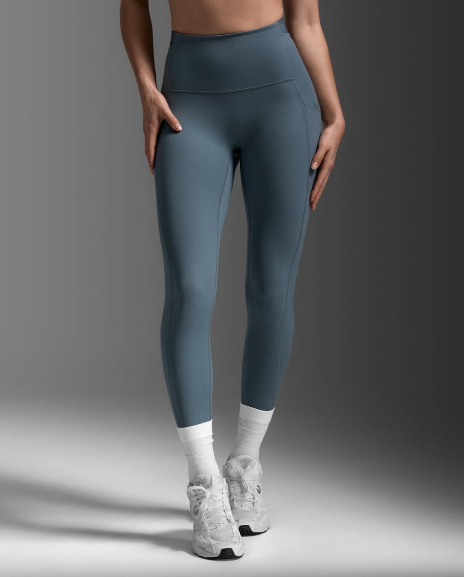 2XU - Form Stash Hi - Rise Fitnesstights Damen - dark sage/dark sage - 2X-WA6874B-DSG/DSG-XXS - Sportbrands24