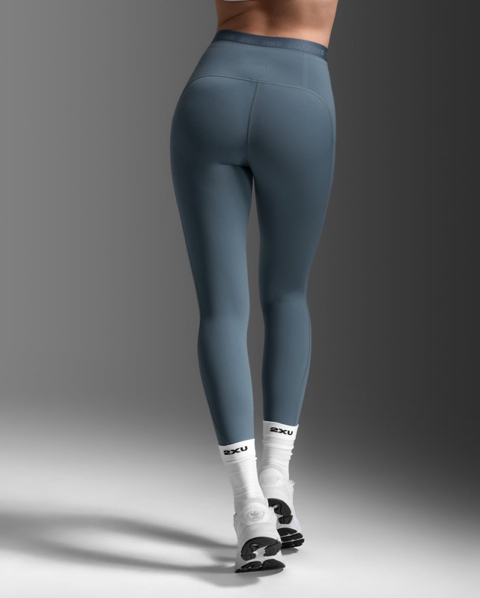 2XU - Form Stash Hi - Rise Fitnesstights Damen - dark sage/dark sage - 2X-WA6874B-DSG/DSG-XXS - Sportbrands24