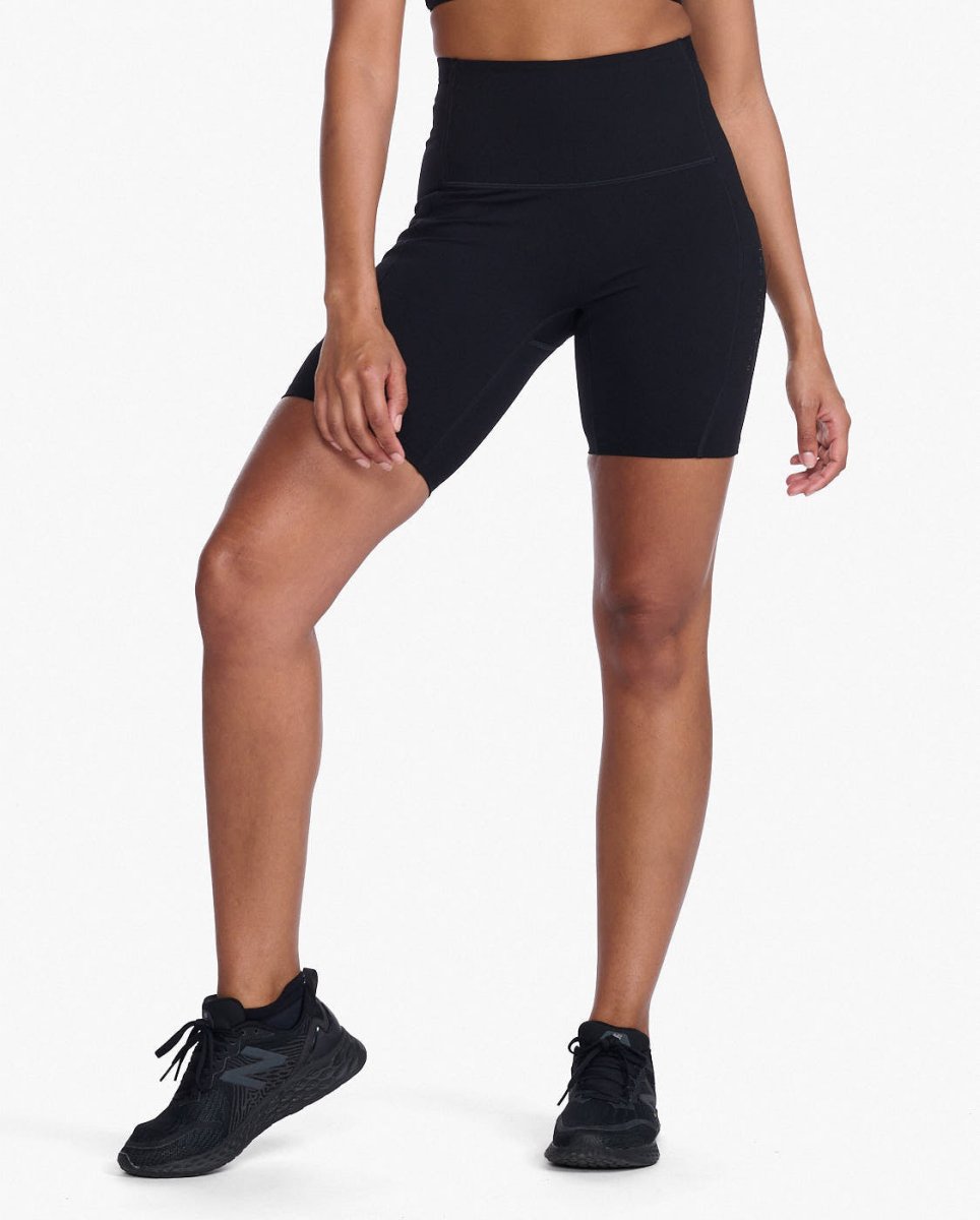 2XU - Form Stash Hi - Rise Fitnessshorts Damen - black/black - 2X-WA6907B-BLK/BLK-XXS - Sportbrands24