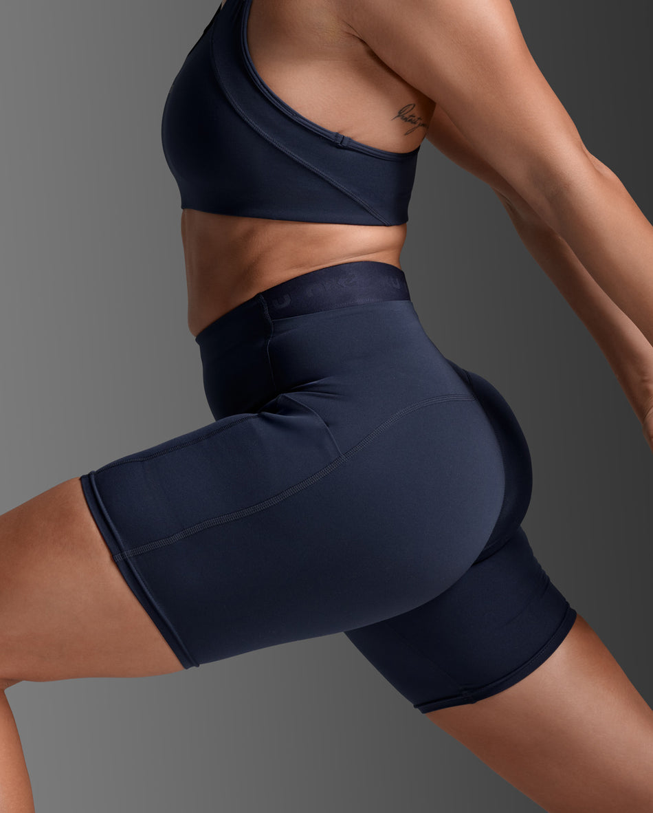 Form Stash Hi-Rise Comp 6In Tighs Fitnessshorts Damen - midnight/midnight1