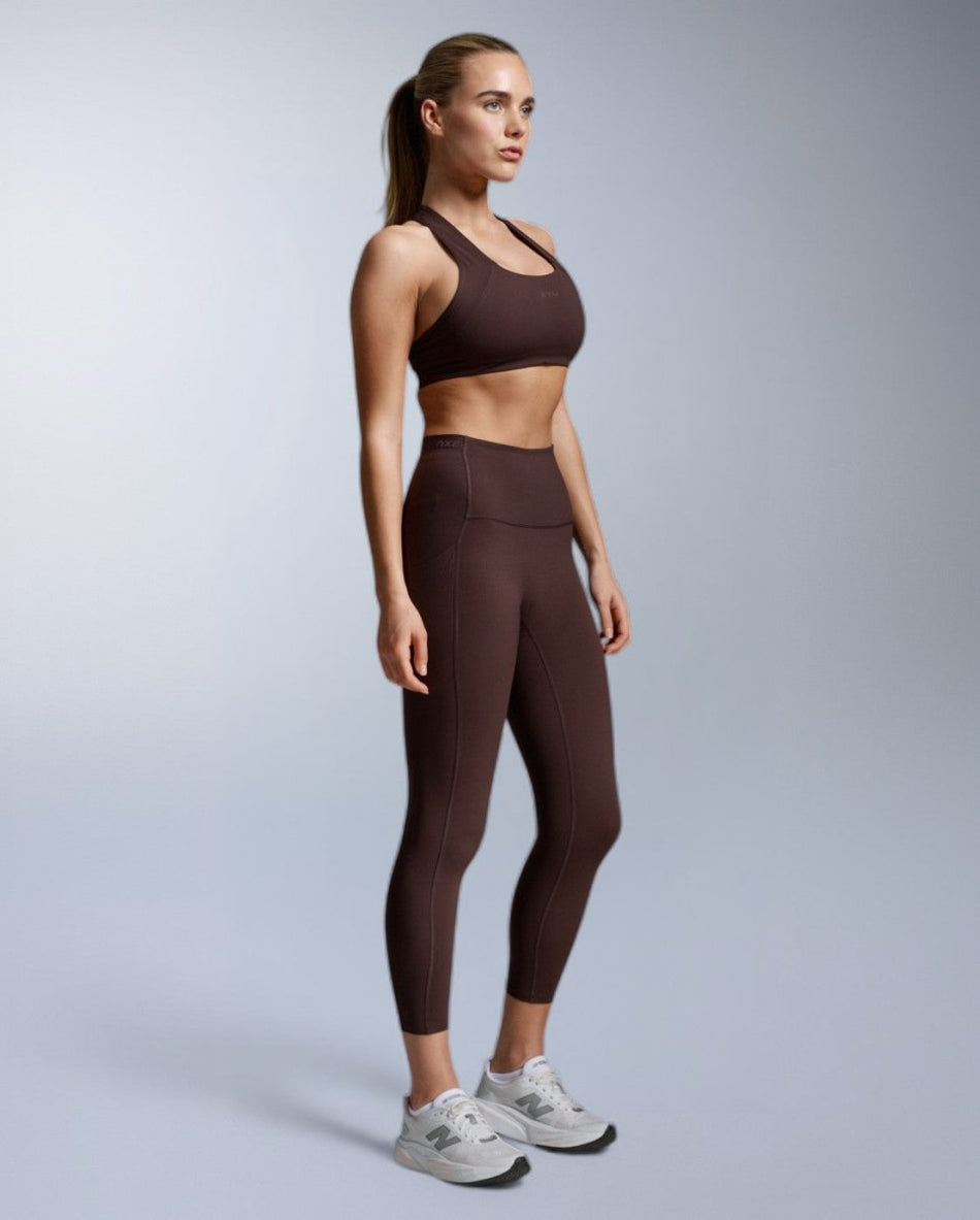2XU - Form Stash Hi-Rise Compression 7/8 Fitnesstight Damen - bark/bark - 2X-WA6908B-BAR/BAR-XXS - Sportbrands24