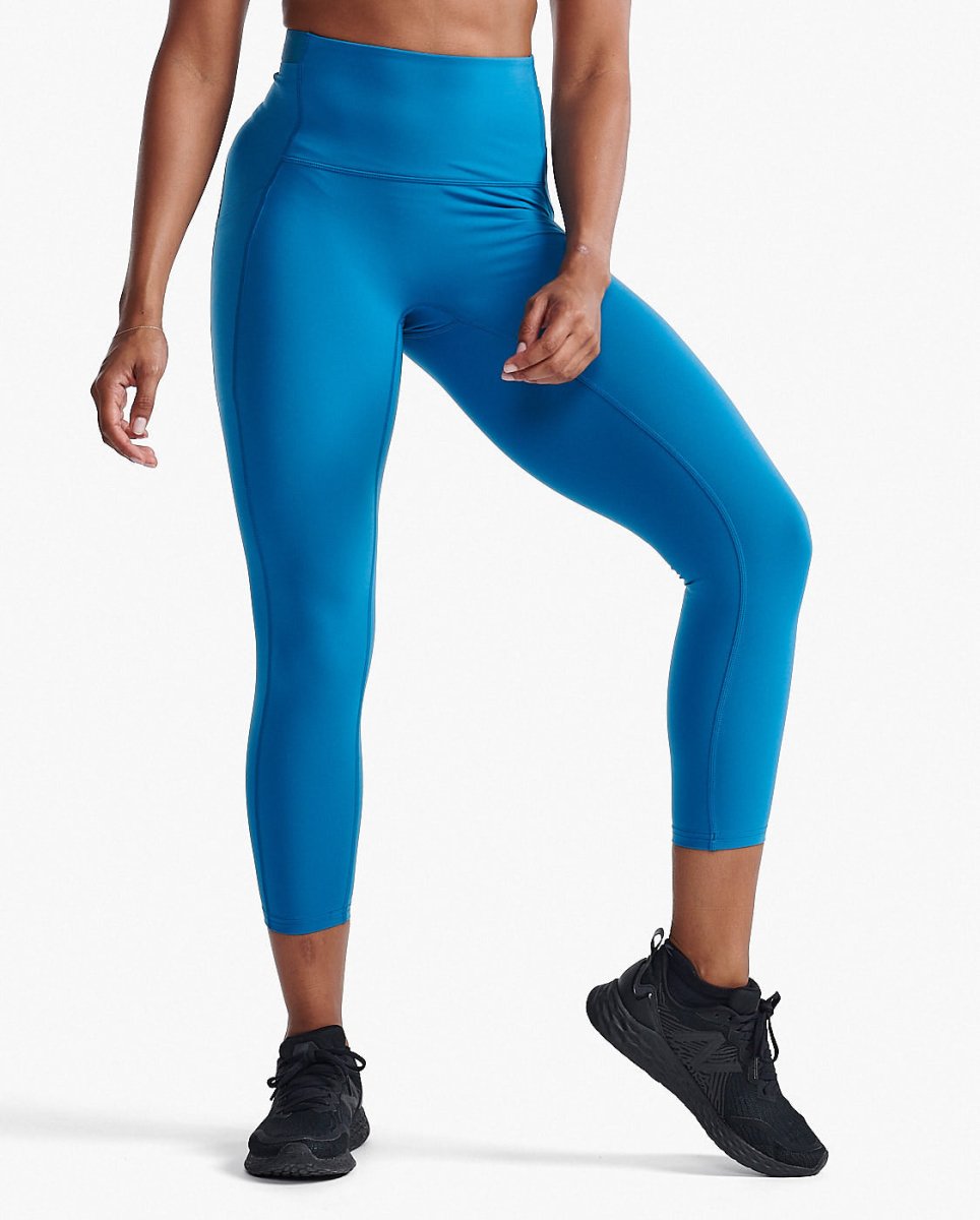 2XU - Form Stash Hi - Rise Compression 7/8 Tights Damen - seaport/seaport - 2X-WA6908B-SPT/SPT-L - Sportbrands24