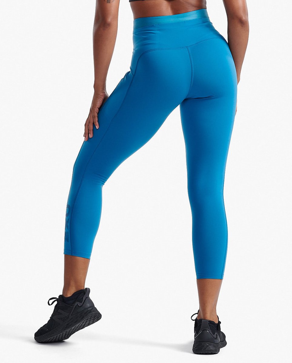 2XU - Form Stash Hi - Rise Compression 7/8 Tights Damen - seaport/seaport - 2X-WA6908B-SPT/SPT-XXS - Sportbrands24