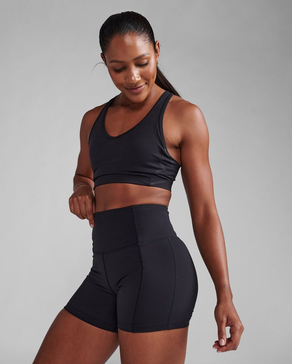 2XU - Form Stash Hi - Rise Compression Tights Damen - black/black - 2X-WA7300B-BLK/BLK-XXS - Sportbrands24