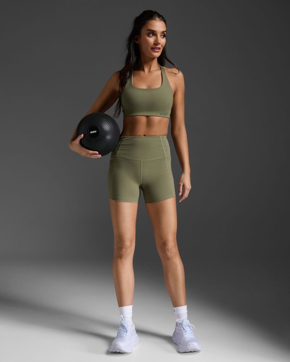 2XU - Form Stash Hi - Rise Compression Tights Damen - hunter green/hunter green - 2X-WA7300B-HTG/HTG-XS - Sportbrands24