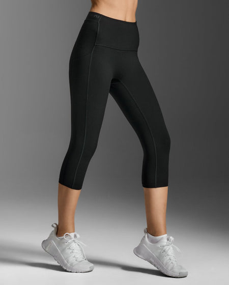 2XU - Form Stash Hi-Rise Comp 3/4 Tight Fitnesstights Damen - black/black - 2X-WA7452B-BLK/BLK-XXS - Sportbrands24