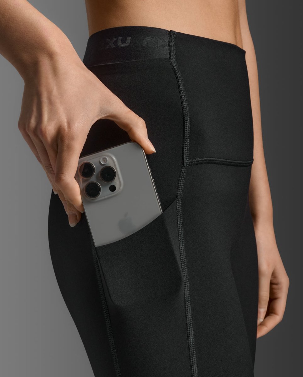 2XU - Form Stash Hi-Rise Comp 3/4 Tight Fitnesstights Damen - black/black - 2X-WA7452B-BLK/BLK-XXS - Sportbrands24
