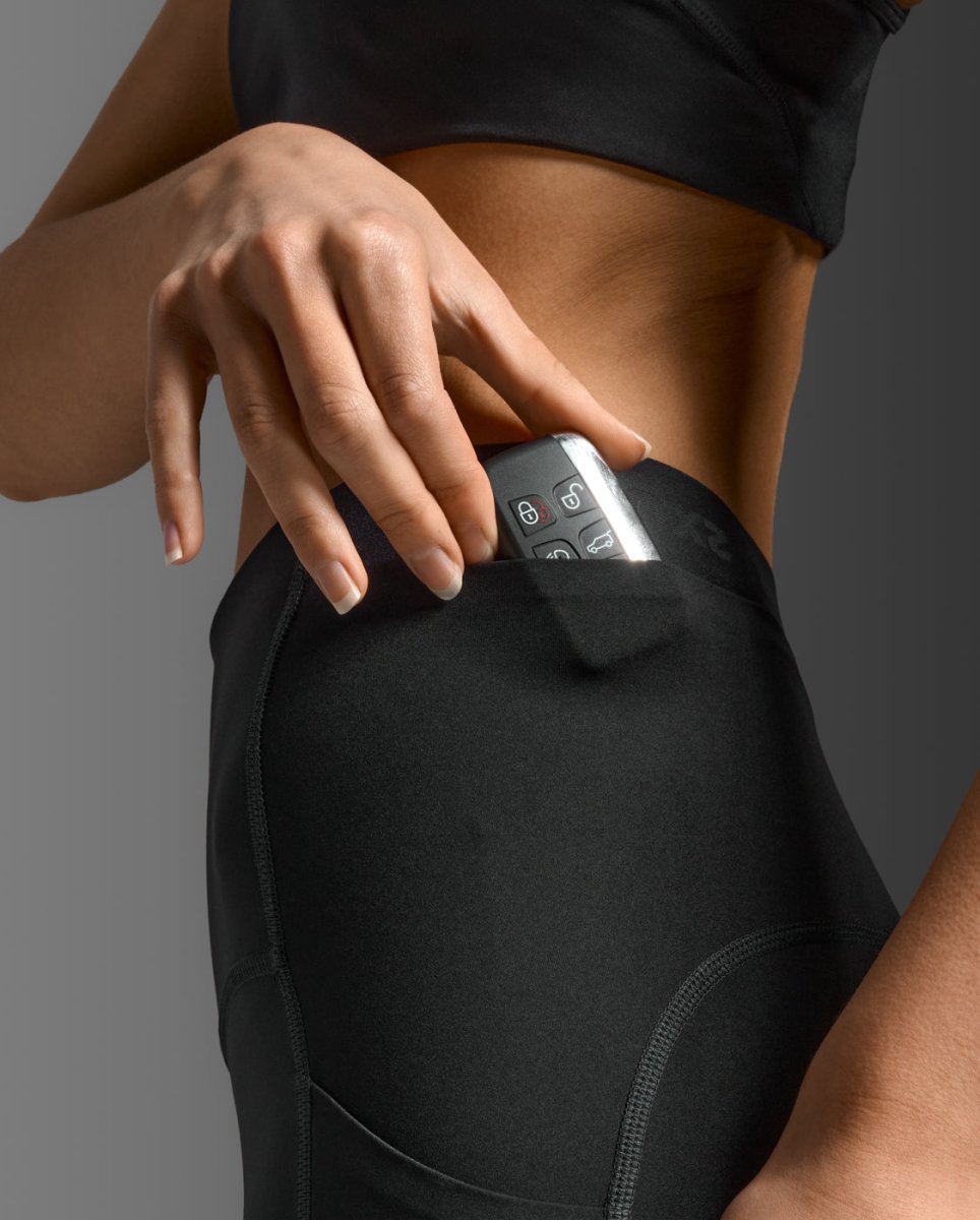 2XU - Form Stash Hi-Rise Comp 3/4 Tight Fitnesstights Damen - black/black - 2X-WA7452B-BLK/BLK-XXS - Sportbrands24
